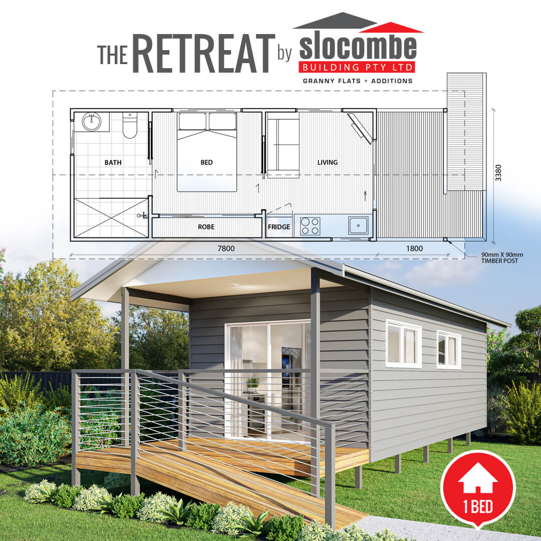 1 Bed Cabin "The Retreat" by Slocombe Building