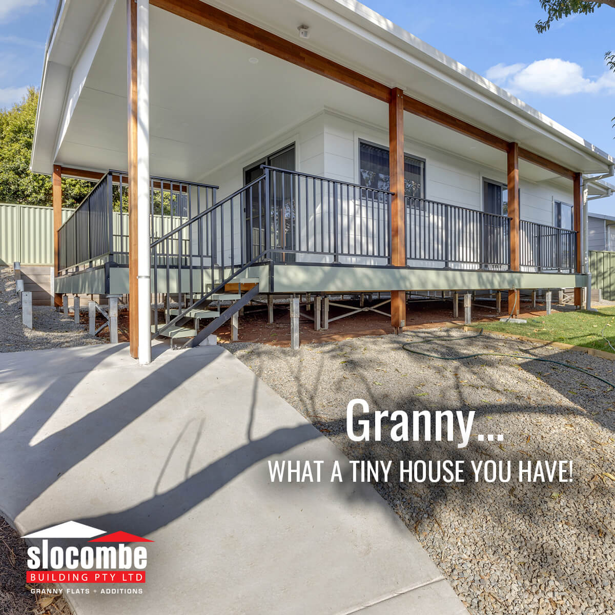 Granny...what a tiny house you have! Built by Slocombe Building Pty Ltd