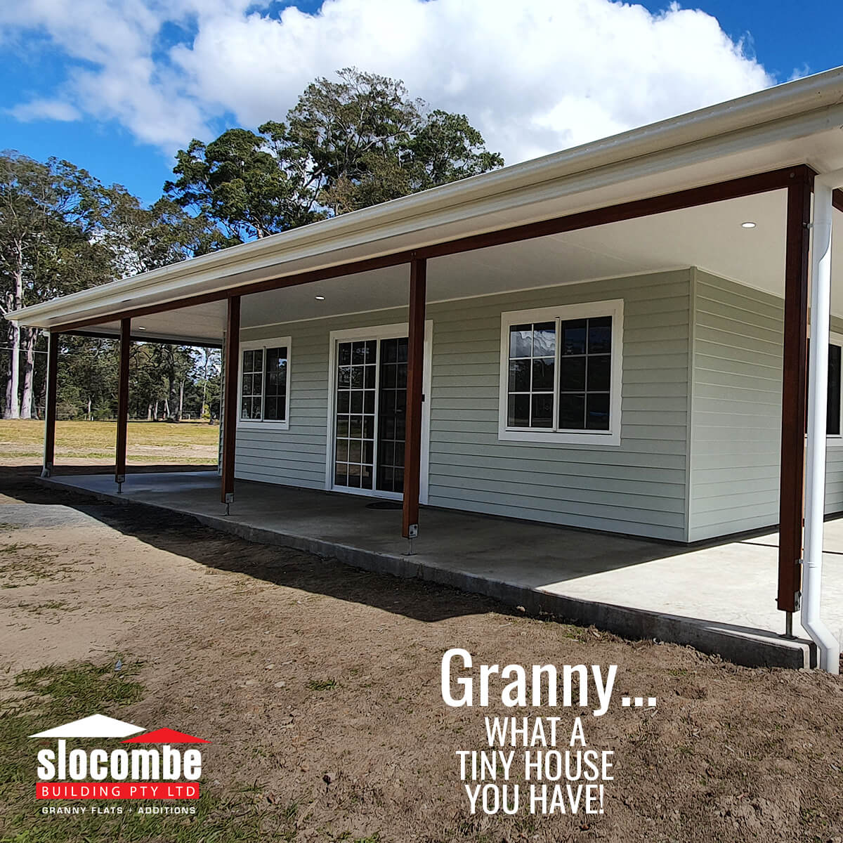 Granny...what a tiny house you have! Built by Slocombe Building Pty Ltd